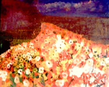 Painting titled "Champ De Fleurs" by Marie Phebidias, Original Artwork