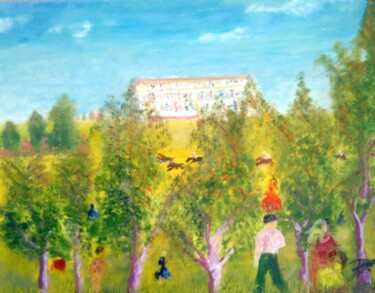 Painting titled "Un Jour à Maisons L…" by Marie Phebidias, Original Artwork