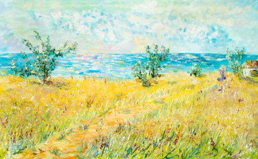 Картина под названием "Crimealandscape.jpg" - Tatyana Pchelnikova, Подлинное произведение искусства, Масло