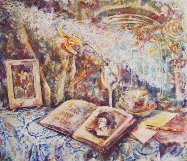 Malarstwo zatytułowany „The connection of t…” autorstwa Tatyana Pchelnikova, Oryginalna praca, Olej Zamontowany na Drewniana…