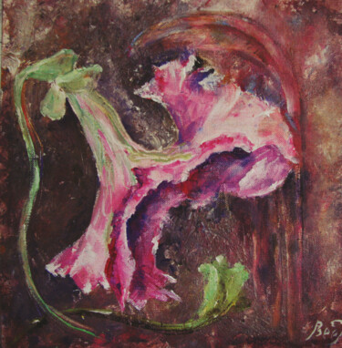 Malerei mit dem Titel "Identity with flowe…" von Tatyana Pchelnikova, Original-Kunstwerk, Öl