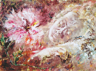 Картина под названием "When you sleep your…" - Tatyana Pchelnikova, Подлинное произведение искусства, Масло
