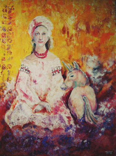 Painting titled "The bravest of the…" by Tatyana Pchelnikova, Original Artwork, Oil Mounted on Wood Stretcher frame
