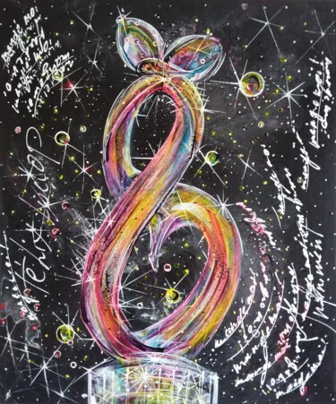 Painting titled "Infiniment 93, Rosi…" by Phélix Ludop, Original Artwork, Acrylic