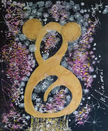 Painting titled "Infiniment 93, bisc…" by Phélix Ludop, Original Artwork, Acrylic