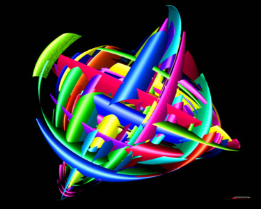 Arts numériques intitulée "spheroul-01" par Philippe Formet, Œuvre d'art originale, Peinture numérique