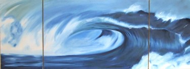 Peinture intitulée "vague 2" par Philippe Rollet, Œuvre d'art originale, Huile