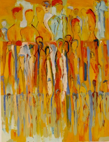 Painting titled "agora-huile-sur-toi…" by Philippe Martineau, Original Artwork, Oil