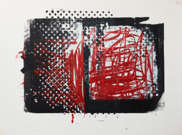 Printmaking titled "MEMORY SCAPE 1002" by Phil Constable, Original Artwork, Screenprinting
