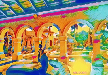 Digital Arts titled "Vibrance of Mexico" by Phil 'Philosofree' Cheney, Original Artwork, Digital Painting