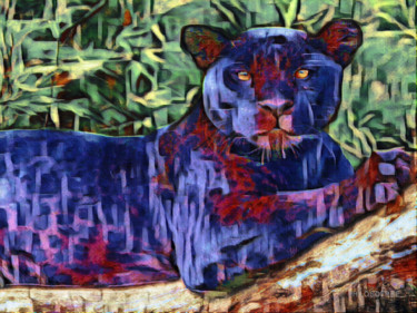 Digital Arts titled "Panther" by Phil 'Philosofree' Cheney, Original Artwork, Digital Painting