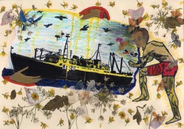 Collages intitulée "SEA(LB-241)." par Phil Colisov, Œuvre d'art originale, Autre