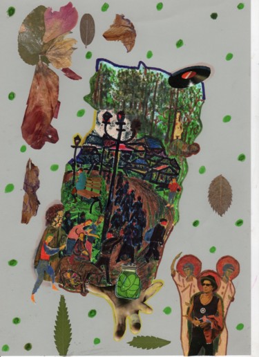 Collages intitulée "Their satanic maque…" par Phil Colisov, Œuvre d'art originale, Autre