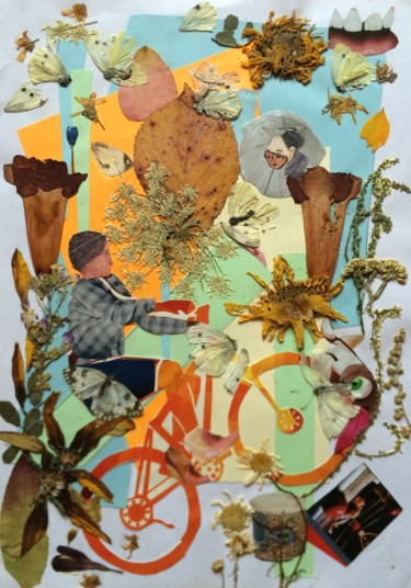 Collages titulada "BICYCLE." por Phil Colisov, Obra de arte original, Otro