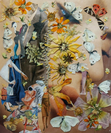 Collages intitulée "He and she...." par Phil Colisov, Œuvre d'art originale, Autre