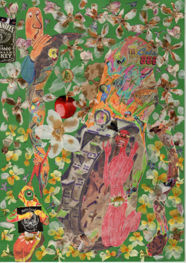 Collages intitolato "Schizoid Man." da Phil Colisov, Opera d'arte originale, Altro