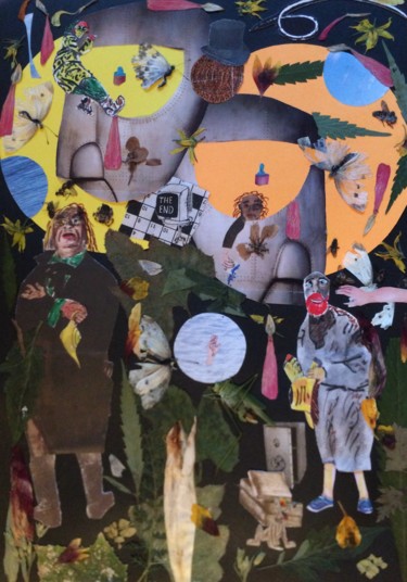 Collages intitulée "The piper at the ga…" par Phil Colisov, Œuvre d'art originale, Autre