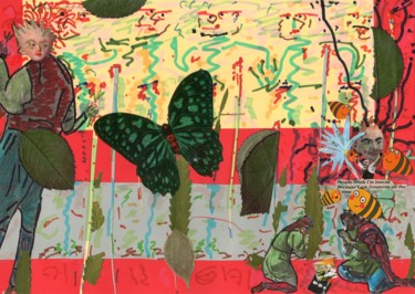 Colagens intitulada "Butterfly." por Phil Colisov, Obras de arte originais, Outro