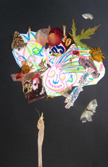 Collagen mit dem Titel "Sentinal." von Phil Colisov, Original-Kunstwerk, Andere