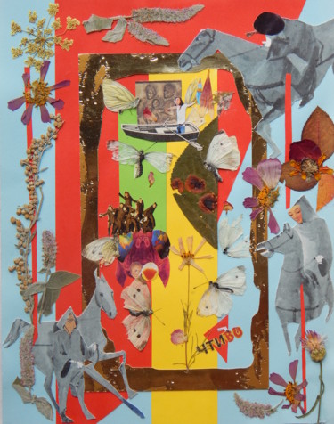 Collages intitulée "Band on the run...." par Phil Colisov, Œuvre d'art originale, Autre