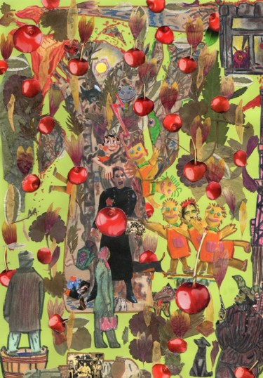 Collages intitolato "BLOODBATH in paradi…" da Phil Colisov, Opera d'arte originale, Altro