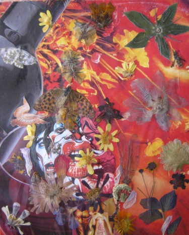Collagen mit dem Titel "Wild time." von Phil Colisov, Original-Kunstwerk, Andere