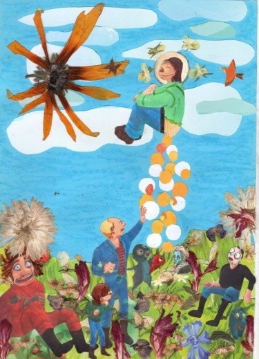 Collages titled "Manna from Heaven" by Phil Colisov, Original Artwork, Collages