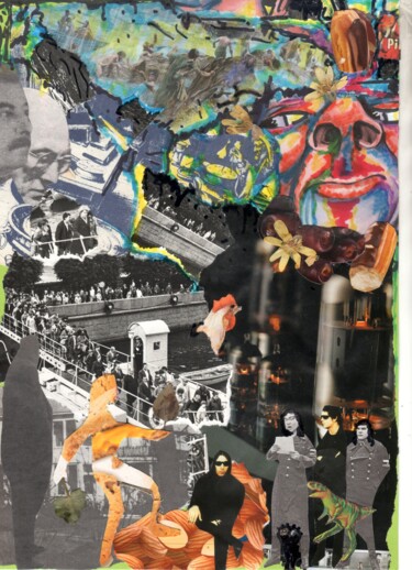 Collages intitulée "NOSE..." par Phil Colisov, Œuvre d'art originale, Collages