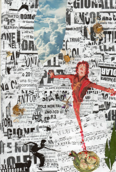 Collages titulada "Music comes from re…" por Phil Colisov, Obra de arte original, Collages