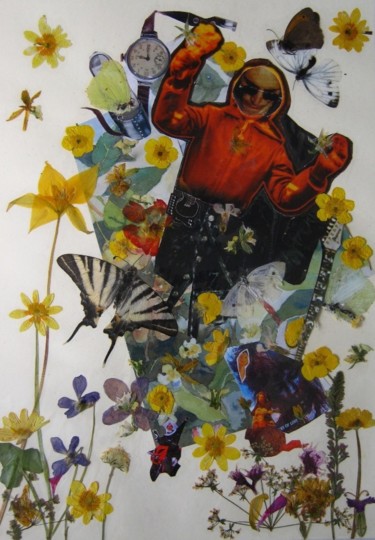 Collages intitulée "The inner mounting…" par Phil Colisov, Œuvre d'art originale, Huile