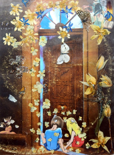 Collages intitolato "House of blue light." da Phil Colisov, Opera d'arte originale