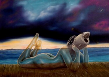 Peinture intitulée "Le rêve éternel" par Phil Dayde, Œuvre d'art originale, Huile