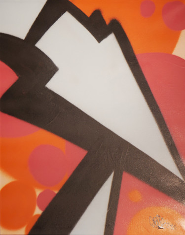 Peinture intitulée "Arrows 1" par Renos, Œuvre d'art originale, Bombe aérosol