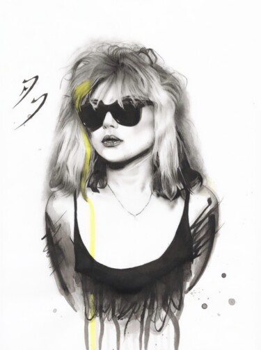 Картина под названием "Blondie" - Phil Smith, Подлинное произведение искусства, Чернила