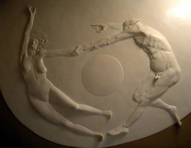 Scultura intitolato "coppia" da Filippo Liardo, Opera d'arte originale, Ceramica
