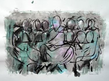 Peinture intitulée "LA CENE-SERIE 9/10" par Sadon Gérard, Œuvre d'art originale, Huile