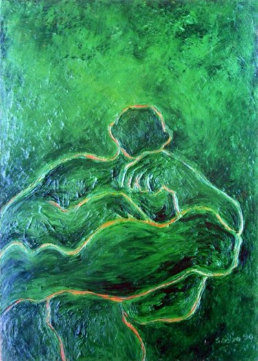 Peinture intitulée "SANS-TITRE" par Sadon Gérard, Œuvre d'art originale, Huile