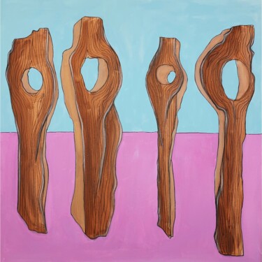 Malerei mit dem Titel "Gucksti Gerät 1" von Philip Craubner, Original-Kunstwerk, Acryl Auf Keilrahmen aus Holz montiert