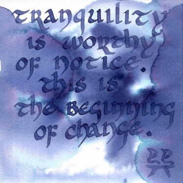 "Hex 57 Tranquility" başlıklı Resim Philip Guest tarafından, Orijinal sanat, Mürekkep