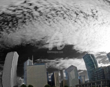 Photographie intitulée "Chicago - Cloud 3" par Philip Rejean, Œuvre d'art originale, Photographie numérique Monté sur Carton