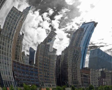 Fotografía titulada "Chicago - Cloud 1" por Philip Rejean, Obra de arte original, Fotografía digital Montado en Cartulina