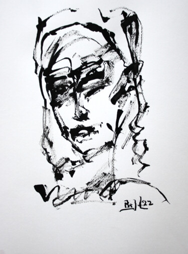 Malerei mit dem Titel "AYLIN (Philip Lange…" von Philip/Ulrike Langen, Original-Kunstwerk, Tinte