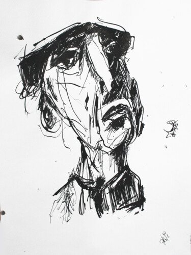 Painting titled "PAOLO" by Philip/Ulrike Langen, Original Artwork, Ink