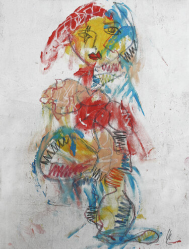 Painting titled "BALLERINA DA SOGNO" by Philip/Ulrike Langen, Original Artwork, Acrylic