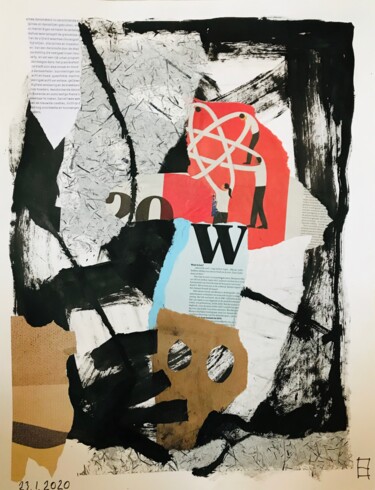 Colagens intitulada "Collage together" por Philip Vencken, Obras de arte originais, Colagens