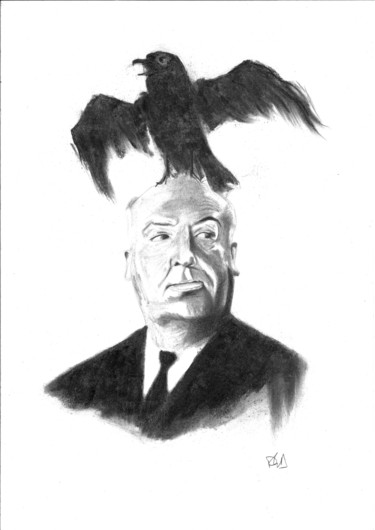 Drawing titled "Idée noire" by Philip Dietrich, Original Artwork, Charcoal