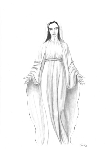 Dessin intitulée "Marie" par Philip Dietrich, Œuvre d'art originale, Graphite
