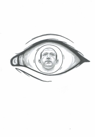 Dibujo titulada "Big Brother" por Philip Dietrich, Obra de arte original, Grafito