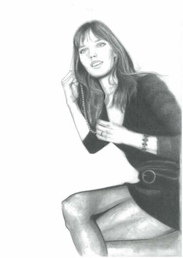 Drawing titled "Jane B." by Philip Dietrich, Original Artwork, Graphite