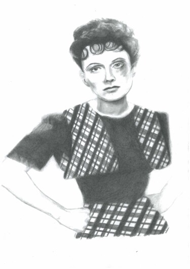 Drawing titled "Arletty" by Philip Dietrich, Original Artwork, Graphite